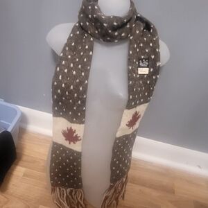 3/$10 Ark & Co Brown and White Scarf